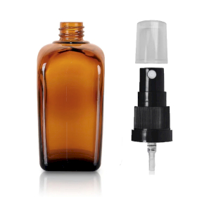 64x Bottiglie Rettangolari in Vetro da 50ml con Tappi Spray