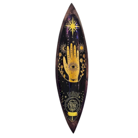 Ciotola per Incenso Smaltata Legno di Mango - Hamsa