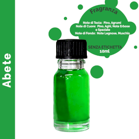 10x Fragranza 10ml (no etichetta) - Abete