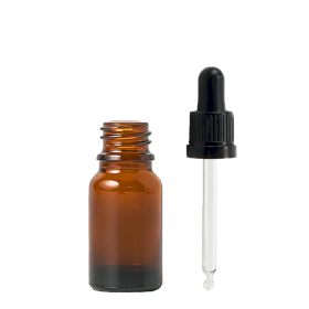 192x Bottiglie Ambra 10ml con Pipette Nere