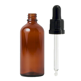 88x Bottiglie Ambra 50ml con Pipette Nere