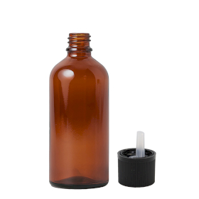 88x Bottiglie Ambra 50ml con Tappi Sicurezza Bambini