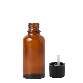 110x Bottiglie Ambra 30ml con Tappi Sicurezza Bambini