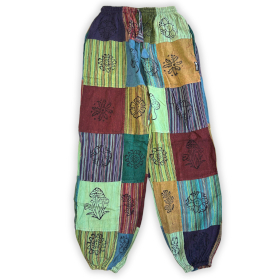 Pantalone Mushroom con Stampa a Blocchi - Toni Verde - L/XL