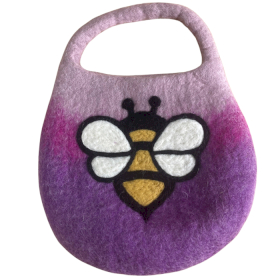 Borsa Ape in Feltro ad Acqua - Manico Singolo con Chiusura Magnetica – Lavanda