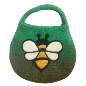Borsa Ape in Feltro ad Acqua - Manico Singolo con Chiusura Magnetica – Verde