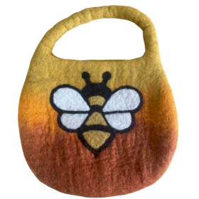 Borsa Ape in Feltro ad Acqua - Manico Singolo con Chiusura Magnetica – Arancione