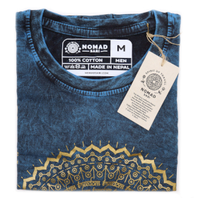 T-shirt M Stonewashed Mandala – Blu
