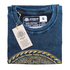 T-shirt S Stonewashed Chakra – Blu