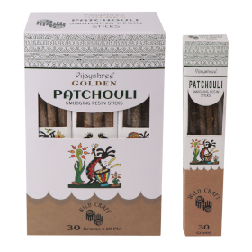 12x Resine su Bastoncino per Smudging Golden - Patchouli 30g