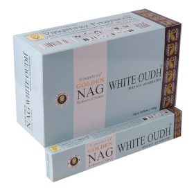 12x 15g Golden Nag - Incenso Bianco Oudh