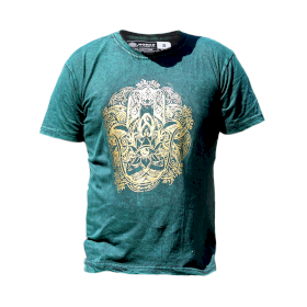 T-shirt S Stonewashed Hamsa – Verde