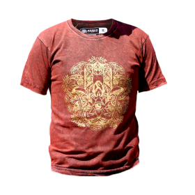 T-shirt S Stonewashed Hamsa – Bordeaux