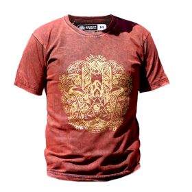 T-shirt M Stonewashed Hamsa – Bordeaux