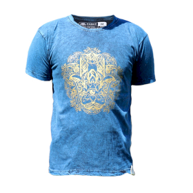 T-shirt M Stonewashed Hamsa – Blu
