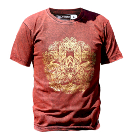T-shirt L Stonewashed Hamsa – Bordeaux