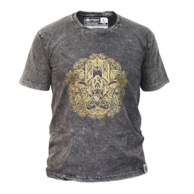 T-shirt L Stonewashed Hamsa – Grigio Scuro