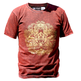 T-shirt XL Stonewashed Hamsa – Bordeaux