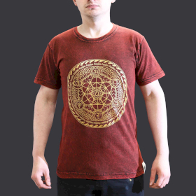 T-shirt S Stonewashed Chakra – Bordeaux