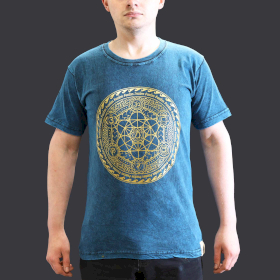 T-shirt S Stonewashed Chakra – Blu