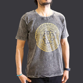 T-shirt M Stonewashed Chakra – Grigio Scuro