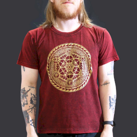 T-shirt L Stonewashed Chakra – Bordeaux