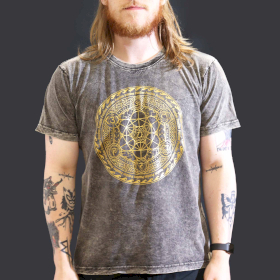 T-shirt L Stonewashed Chakra – Grigio Scuro