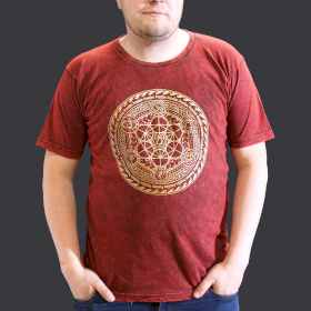 T-shirt XL Stonewashed Chakra – Bordeaux