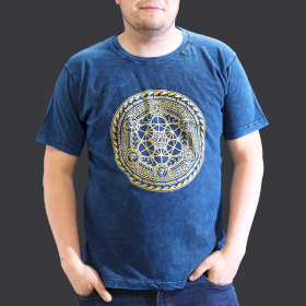 T-shirt XL Stonewashed Chakra – Blu