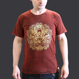 T-shirt S Stonewashed Hamsa – Bordeaux