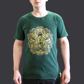 T-shirt S Stonewashed Hamsa – Verde