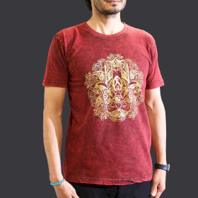 T-shirt M Stonewashed Hamsa – Bordeaux