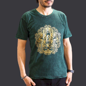 T-shirt M Stonewashed Hamsa – Verde