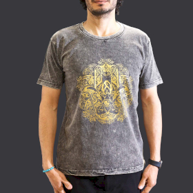 T-shirt M Stonewashed Hamsa – Grigio Scuro
