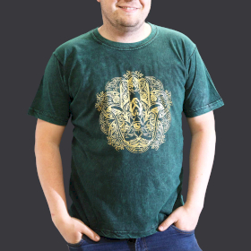 T-shirt XL Stonewashed Hamsa – Verde