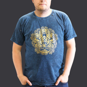 T-shirt XL Stonewashed Hamsa – Blu