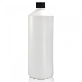 10x Bottiglie in Plastica HDPE 1L con Tappo Nero