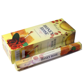 6x Incenso Hex Aromatika Senza Carbone - Miele e Rosa