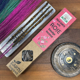 12x Incensi Smudge Ispirati alla Terra - Rosa