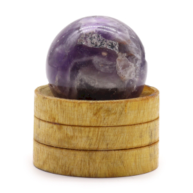 Sfera di Cristallo di Pietra  40mm - Ametista Africana con Supporto