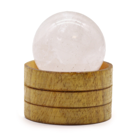 Sfera di Cristallo di Pietra  40mm - Quarzo  con Supporto