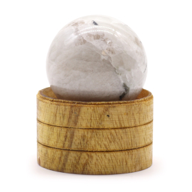 Sfera di Cristallo di Pietra  40mm - Pietra di Luna Indiana con Supporto