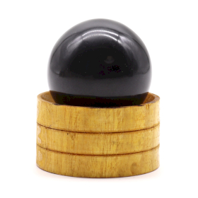 Sfera di Cristallo di Pietra  40mm - Tormalina con Supporto