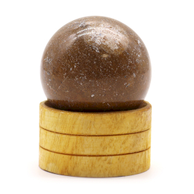 Sfera di Cristallo di Pietra  40mm - Agata del Mare con Supporto