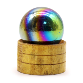 Sfera di Cristallo di Pietra  40mm - Ametista Aura con Supporto