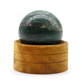Sfera di Cristallo di Pietra  50mm - Giada Indiana con Supporto