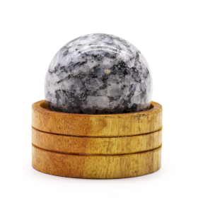 Sfera di Cristallo di Pietra  50mm - Pietra di Luna Indiana con Supporto