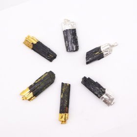 6x Ciondoli in Tormalina Indiana Placcati Oro & Argento (6 assortiti)