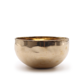 Campana Tibetana Piccola in Metallo Lucido – Fatta a Mano (circa 550g) – Ø 13 cm