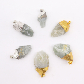 6x Ciondoli in Giada Indiana Placcati Oro & Argento (6 assortiti)